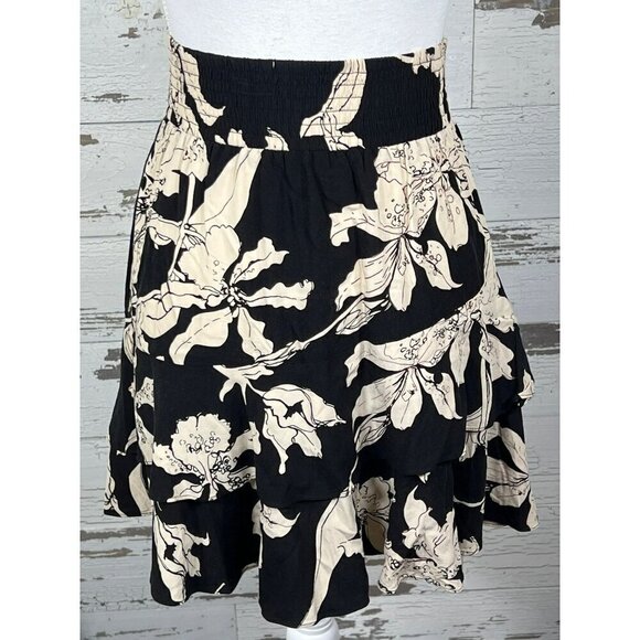 CABI Isabel Skirt Black/Taupe Sz L #5053 NWOT - Picture 2 of 5